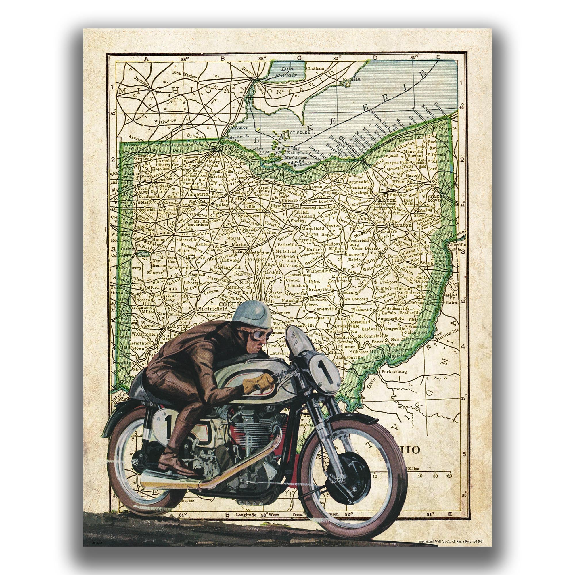Ohio - Motorcycle Poster