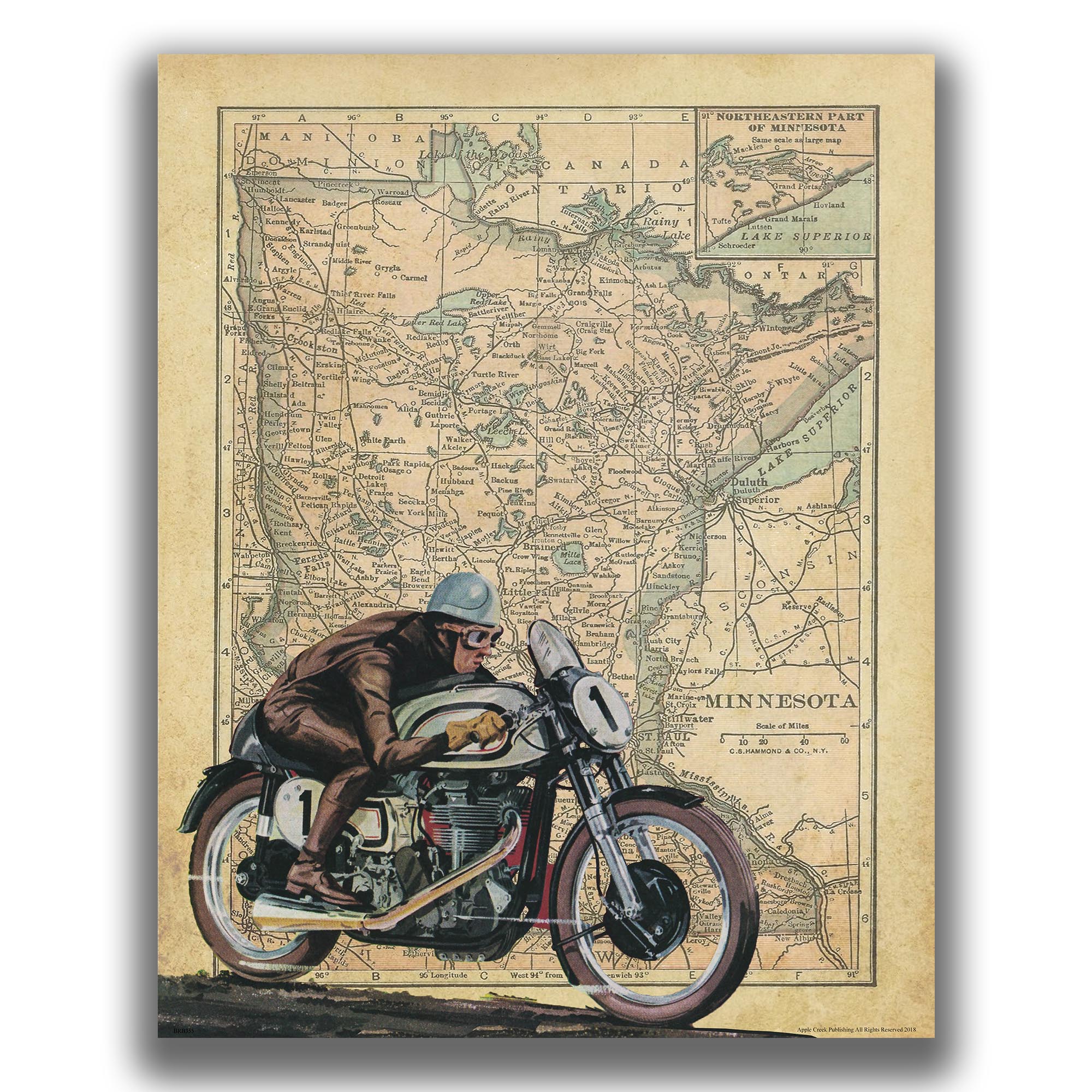 Minnesota - Motorcycle Poster