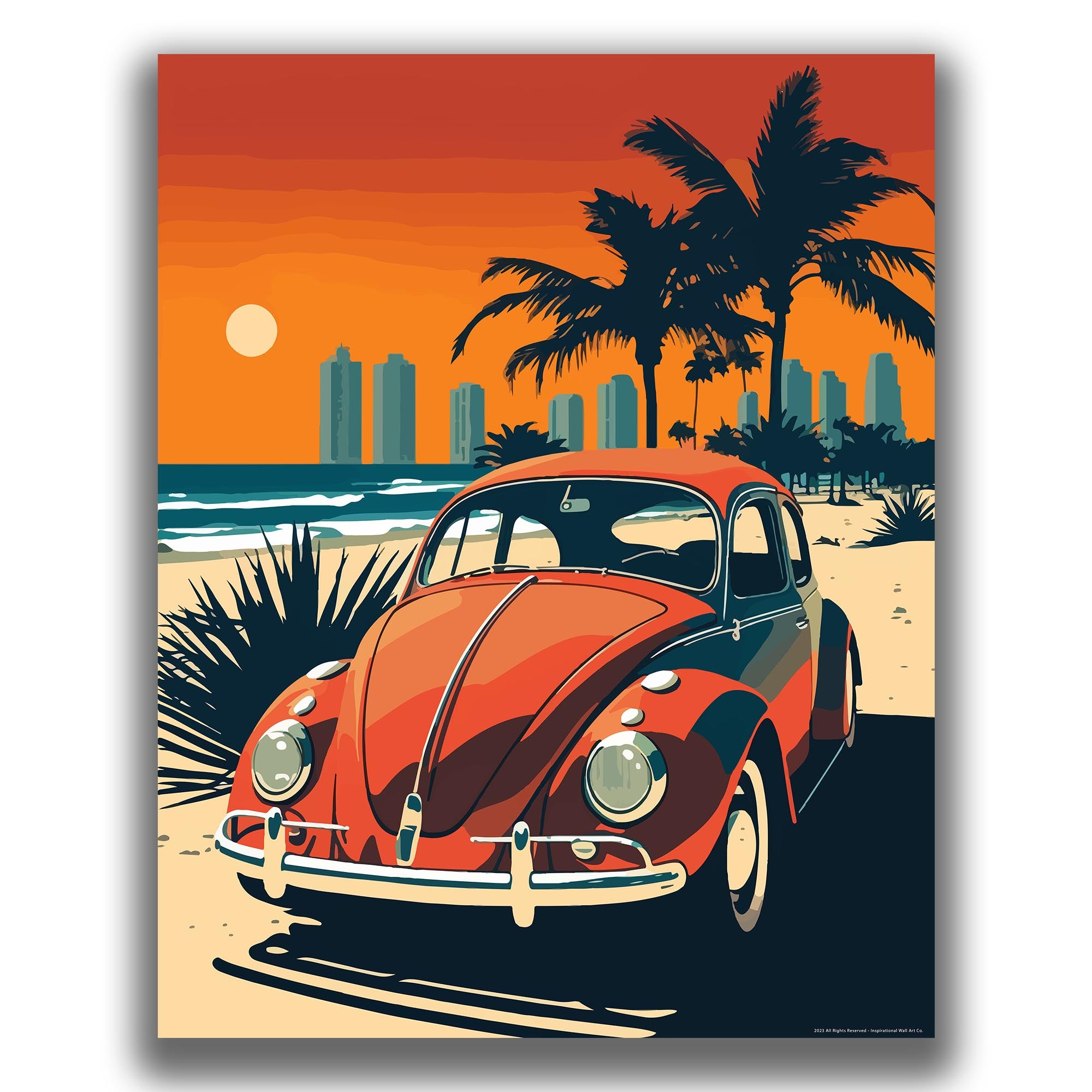 Red Beetle - Volkswagen Poster