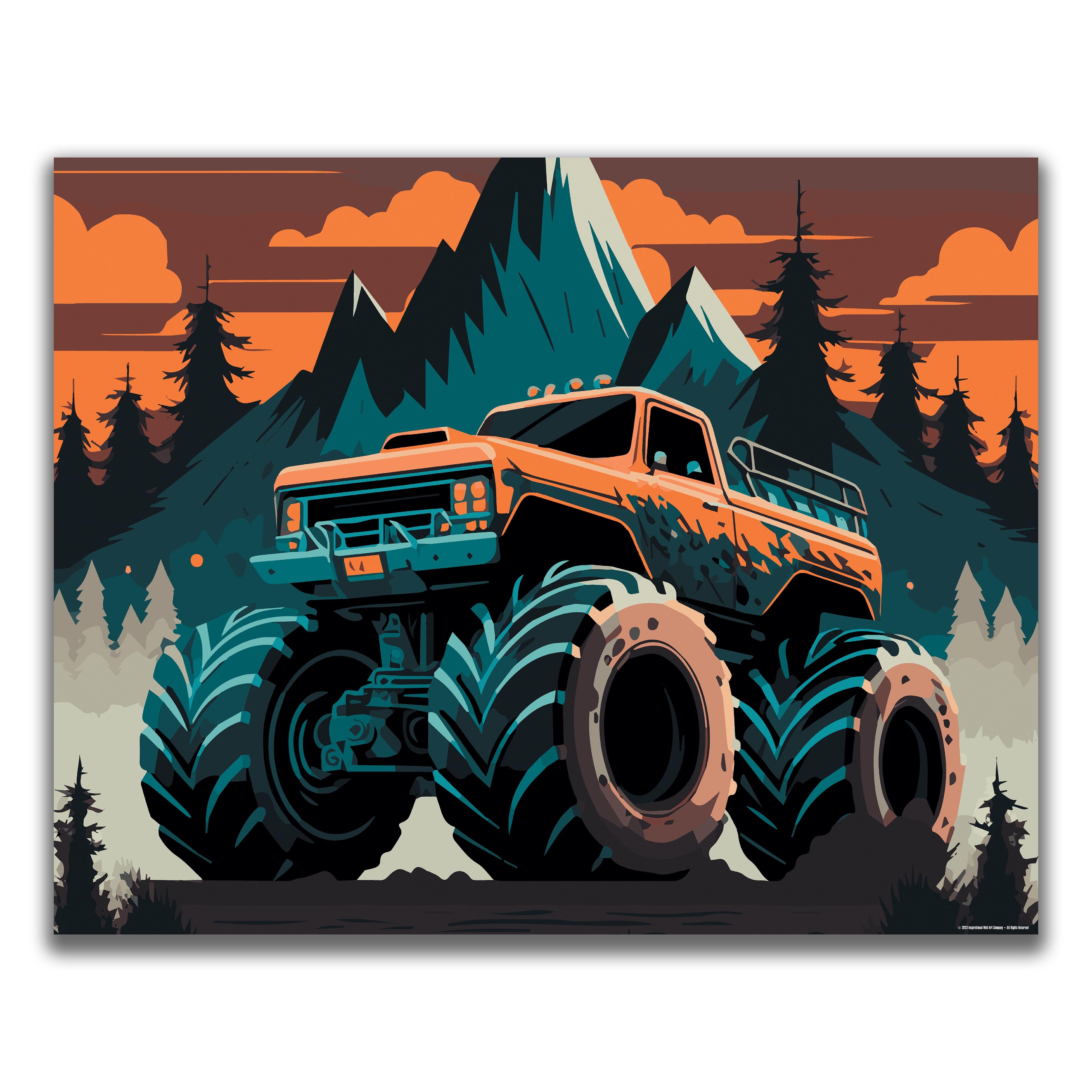 Mountains - Truck Poster