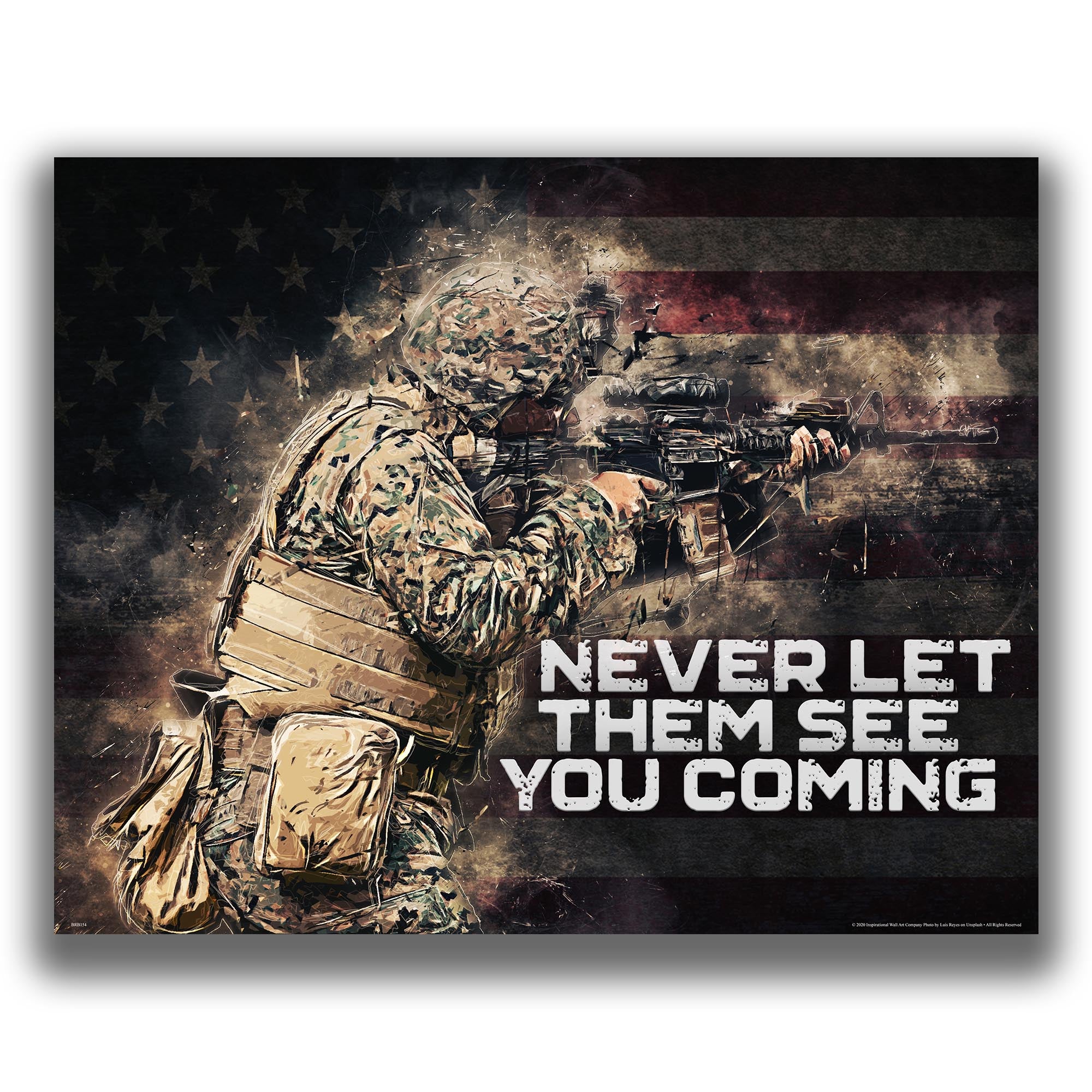 Never Let Them See You Coming - Military Poster