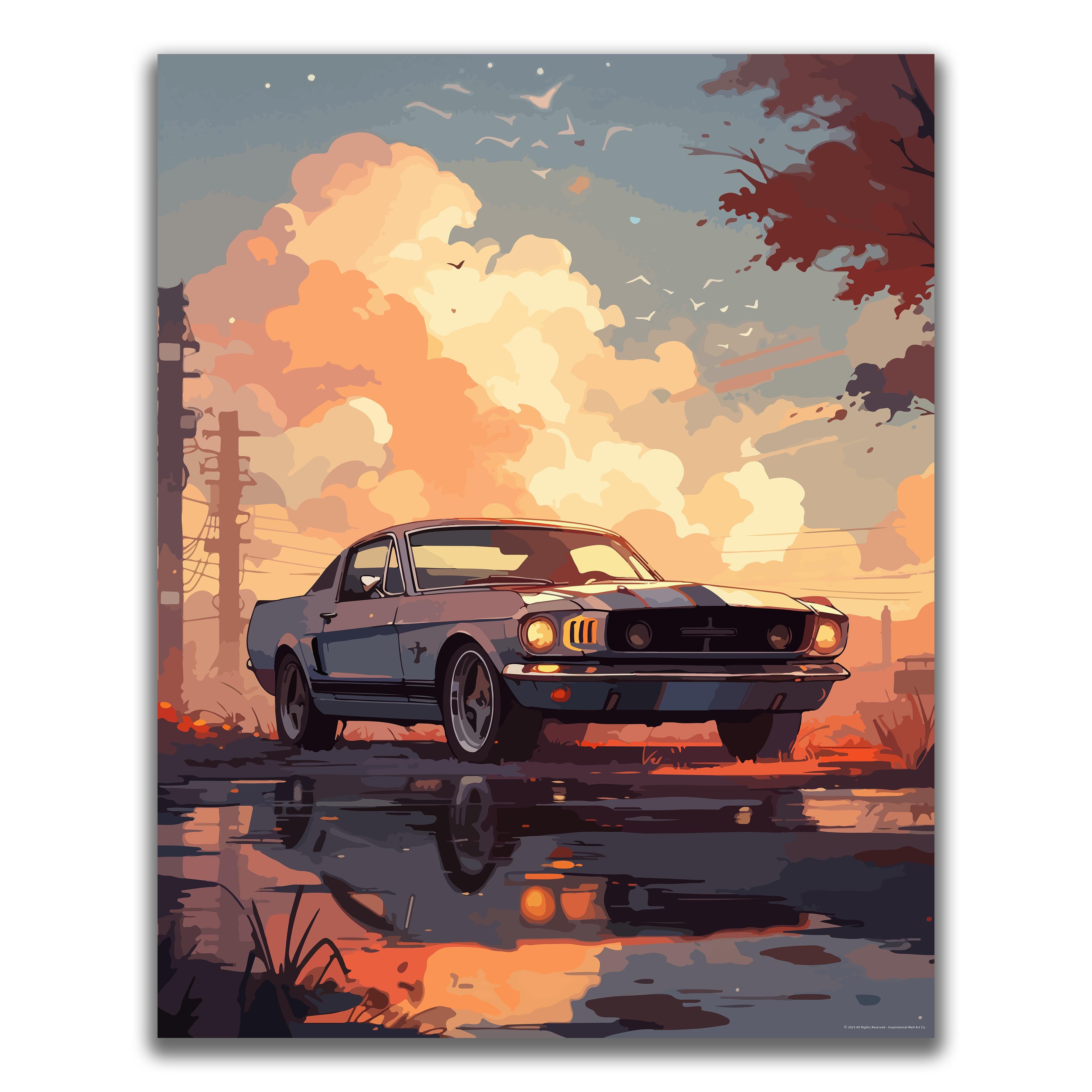American - Car Poster