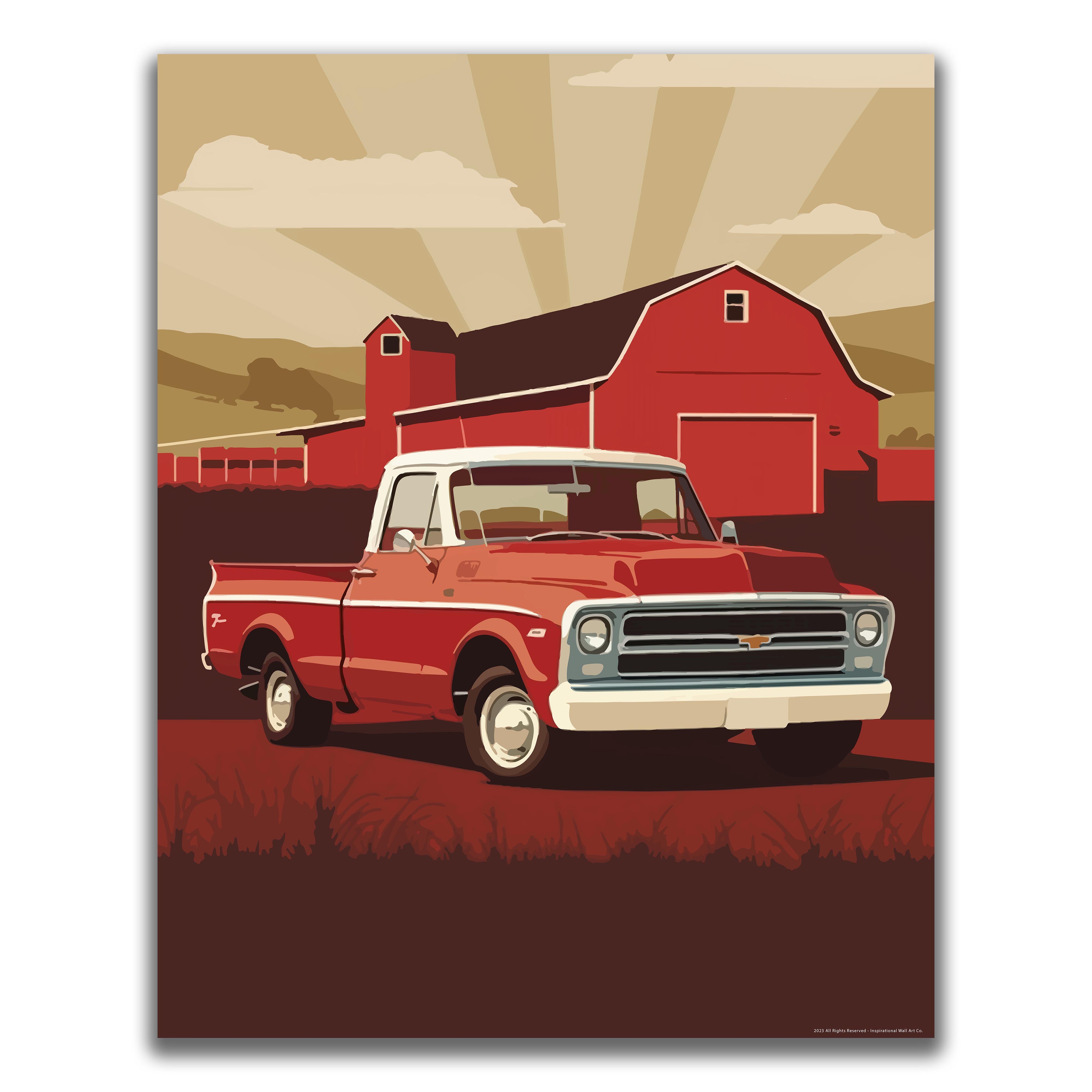 Barn - Truck Poster