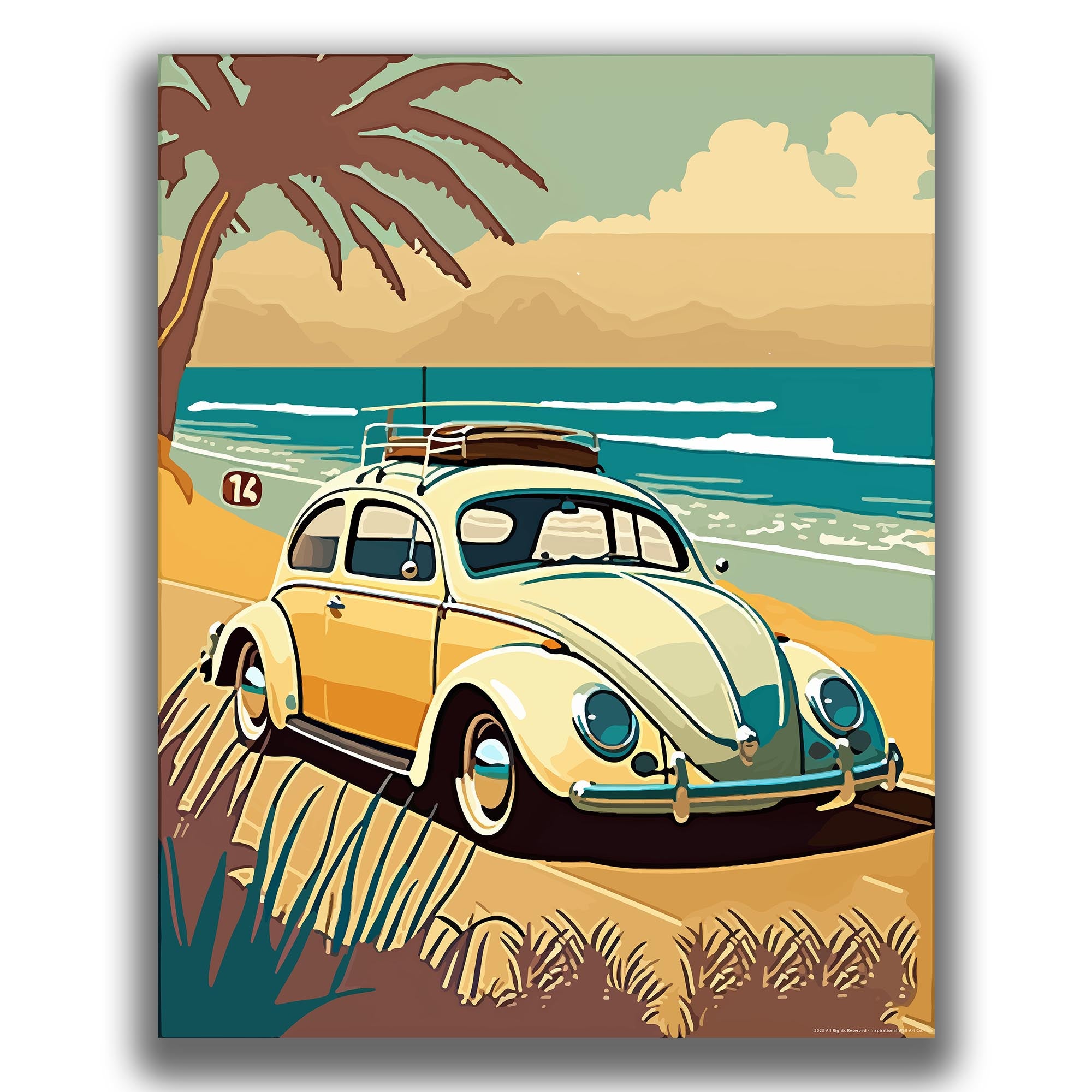 Yellow Beetle - Volkswagen Poster