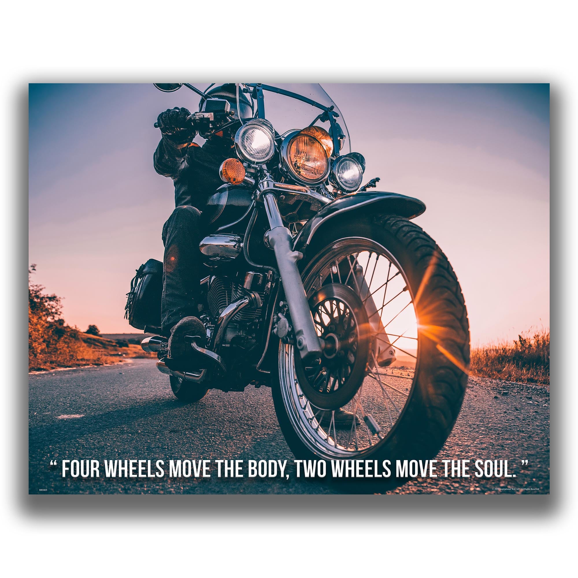 Four Wheels Move The Soul - Motorcycle Poster