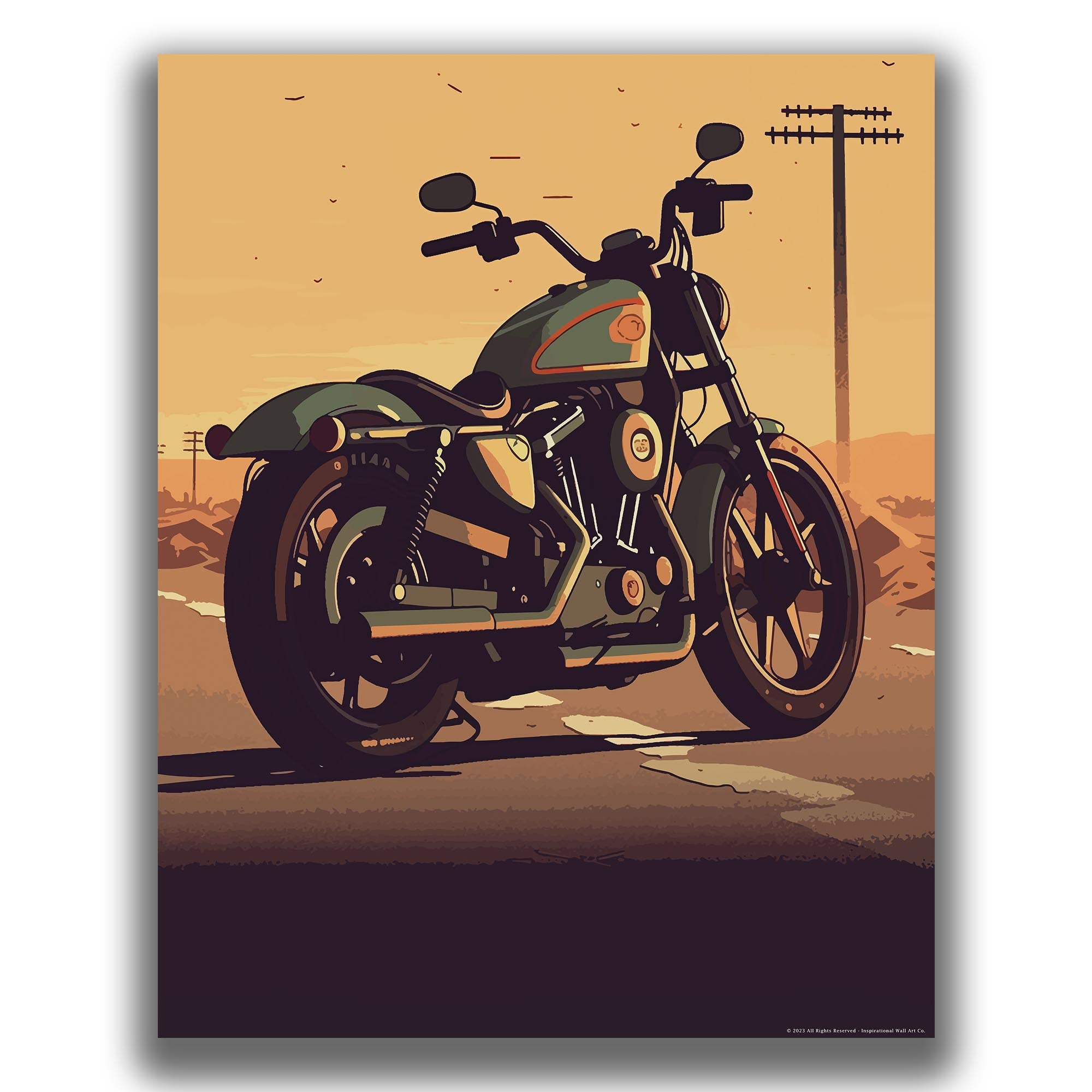 Road Trip Bliss - Motorcycle Poster
