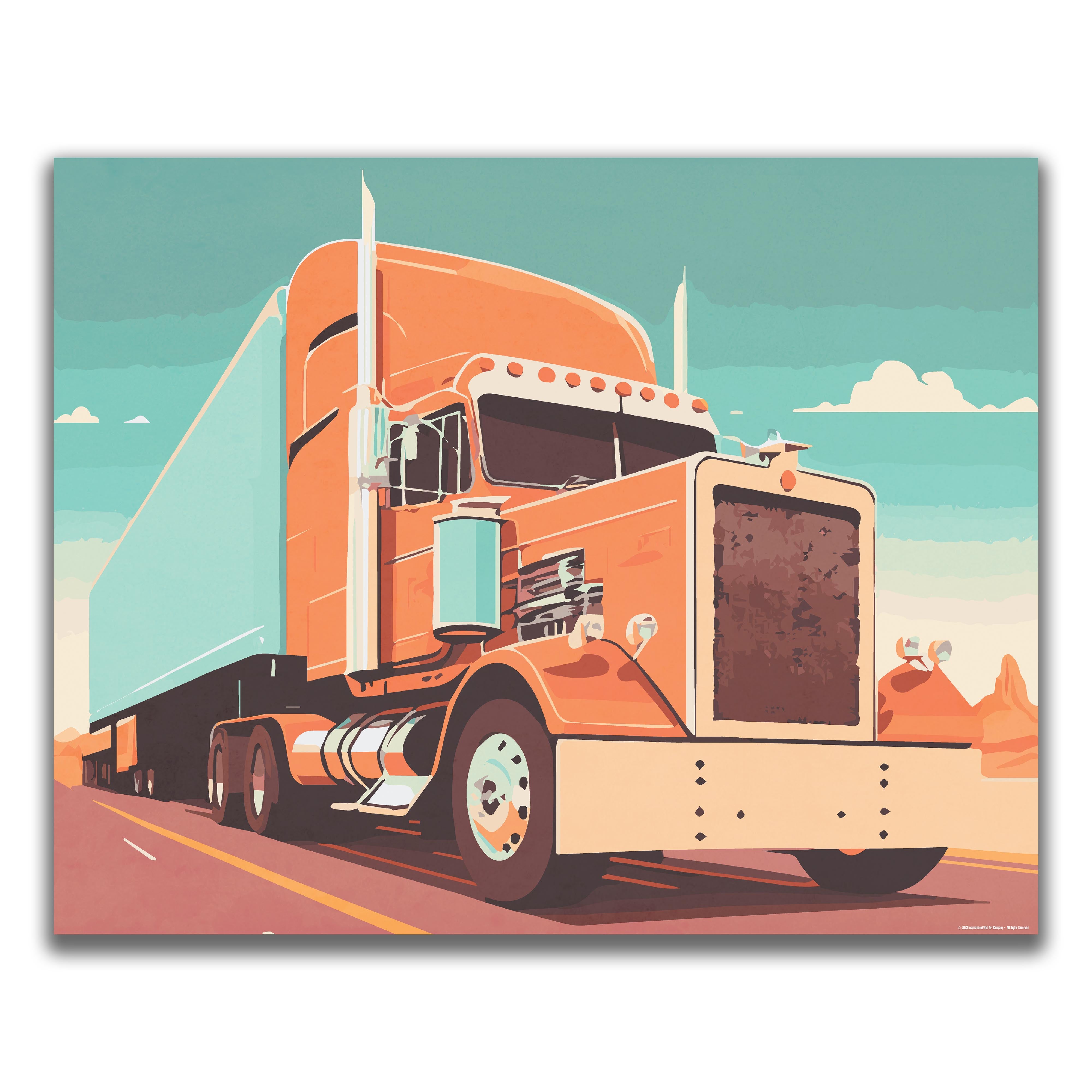 Enroute - Semi Truck Poster