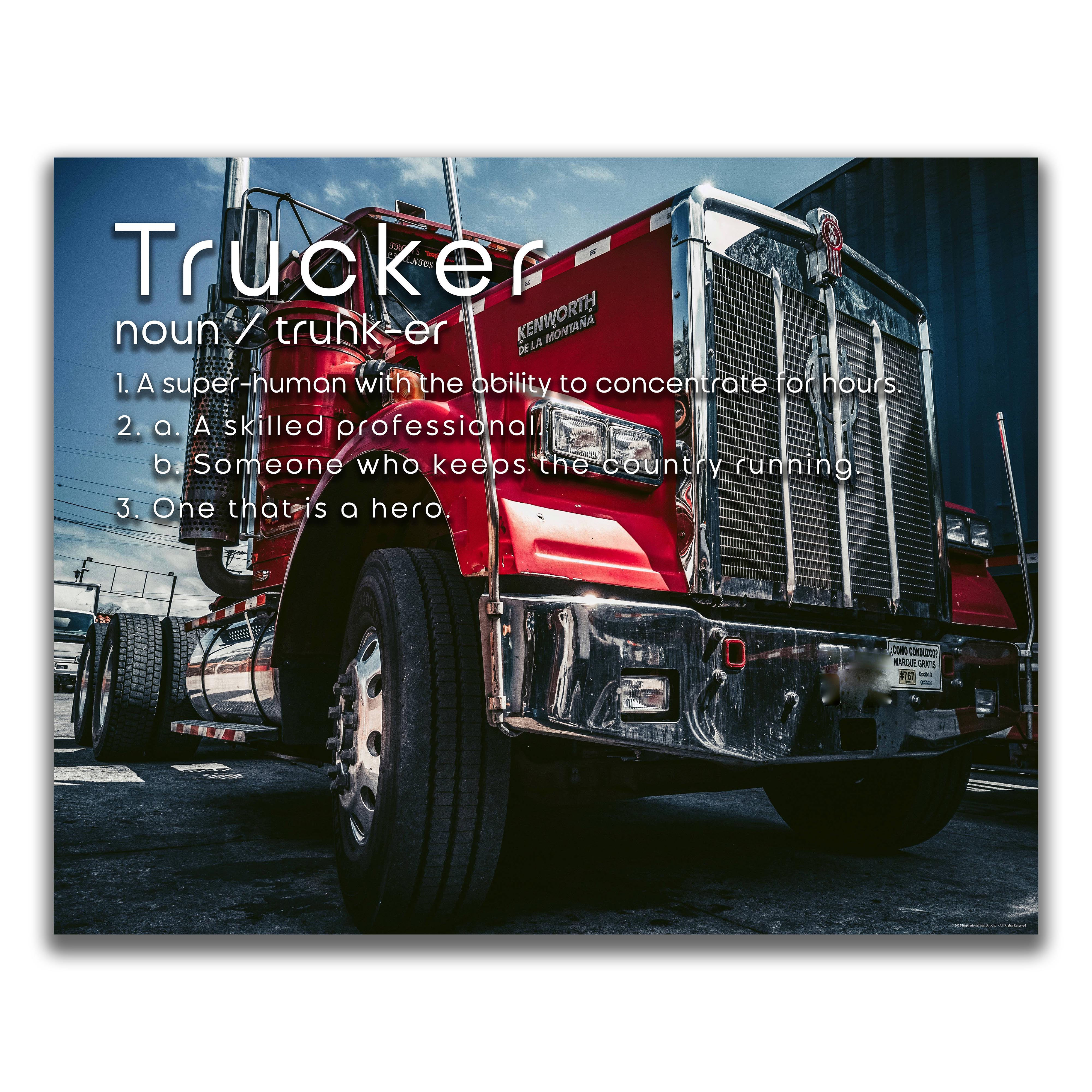 Trucker - Semi Truck Poster