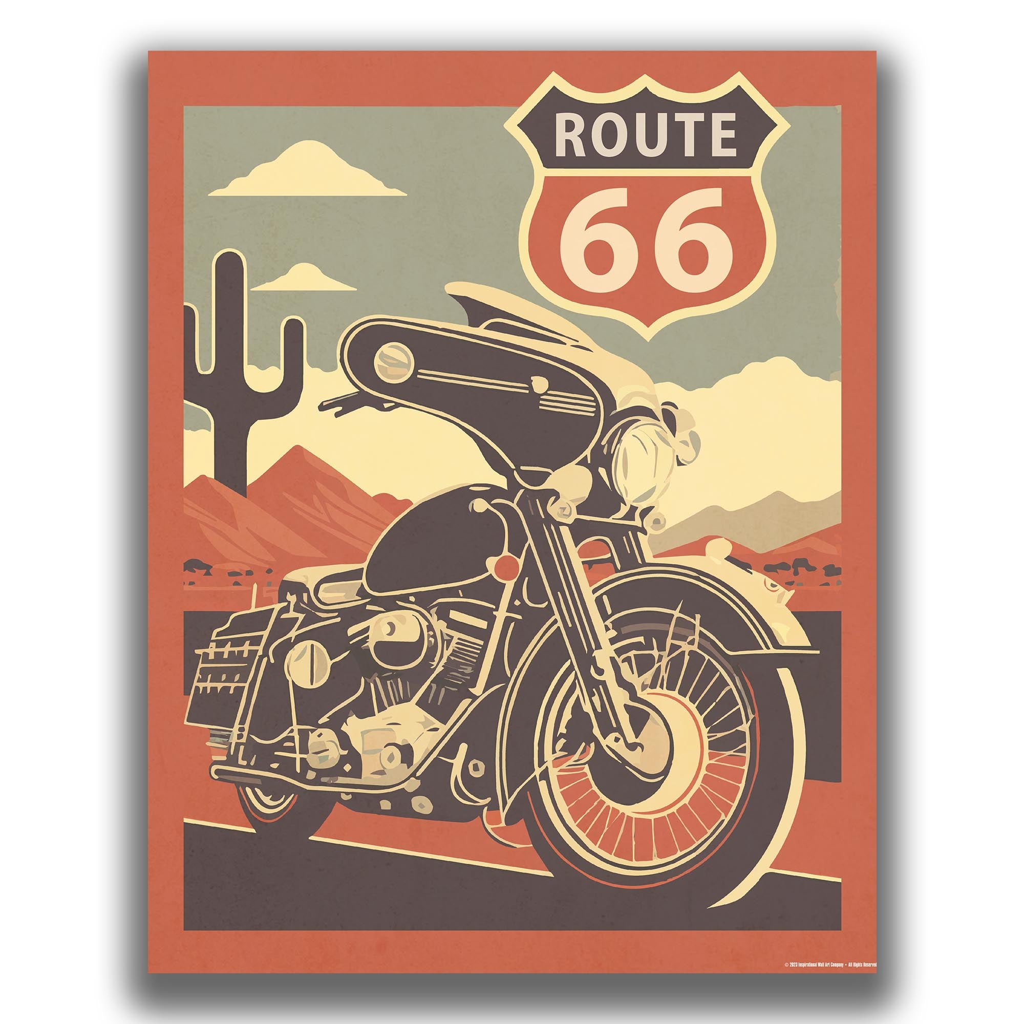 Route 66 - Motorcycle Poster