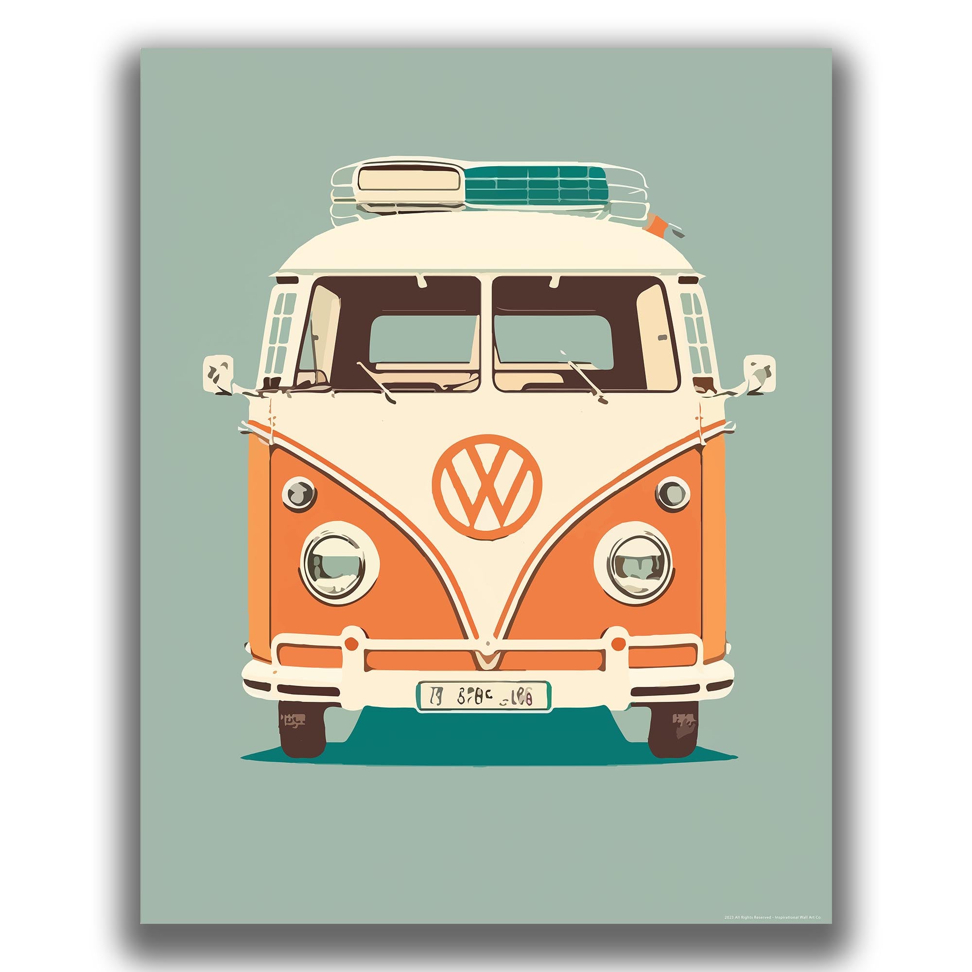 Retro VW Van - Volkswagen Poster