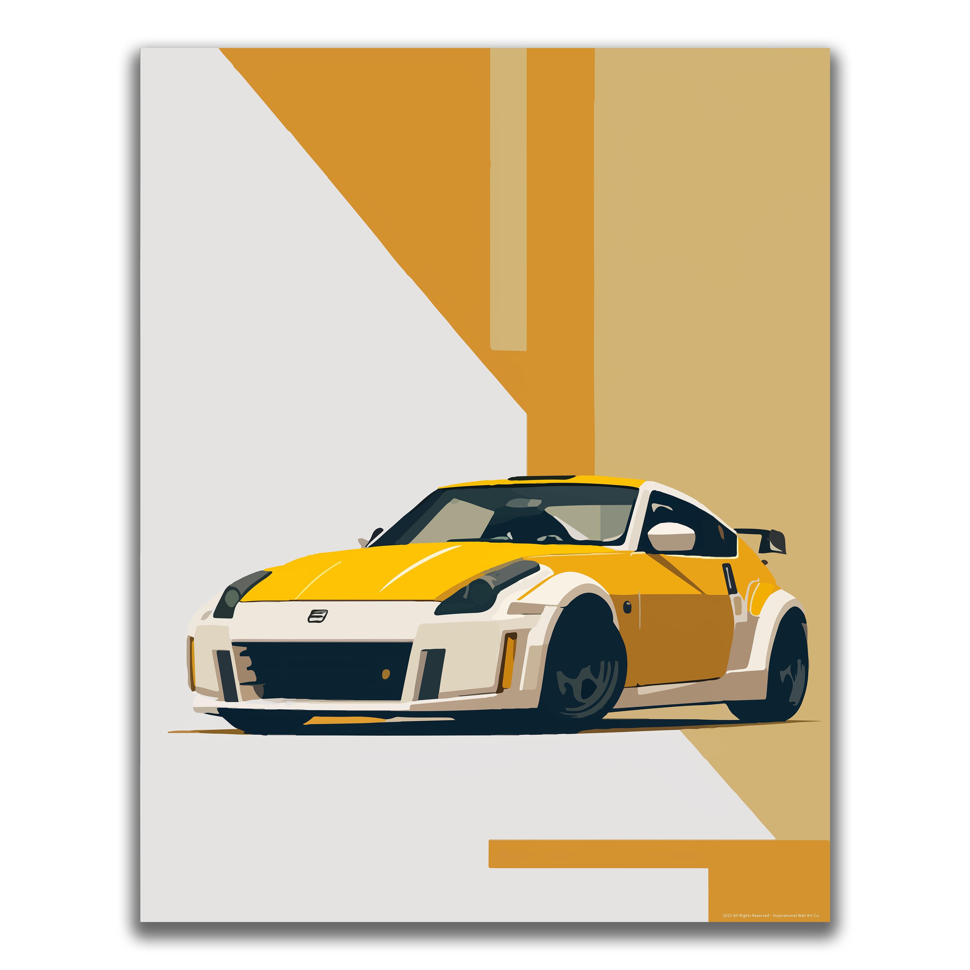 Yellow GTR - Car Poster